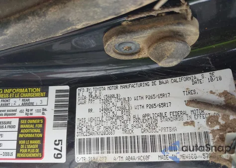 2019 Toyota Tacoma from USA, damaged, VIN 3TMCZ5AN7KM203669